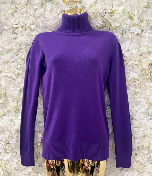 Lovely purple polo neck jumper, Jada