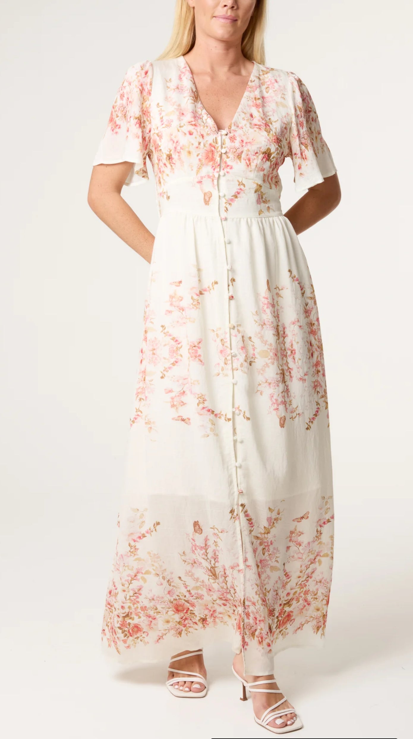 Stunning button through cotton dress, Jessica