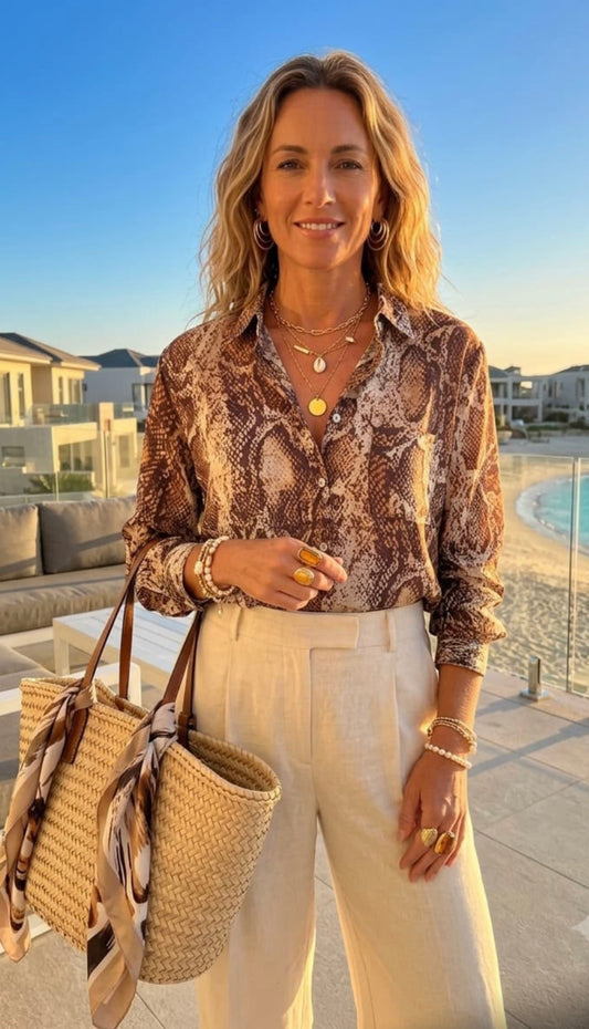Gorgeous animal print blouse , Cam