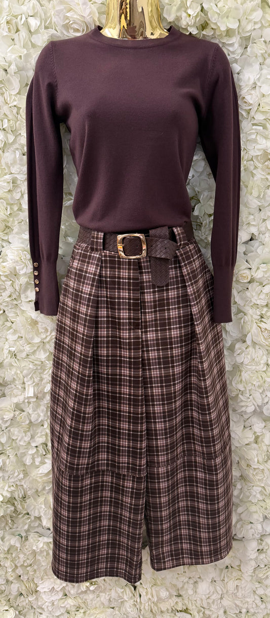 Stunning Wide leg trousers with belt Sandra