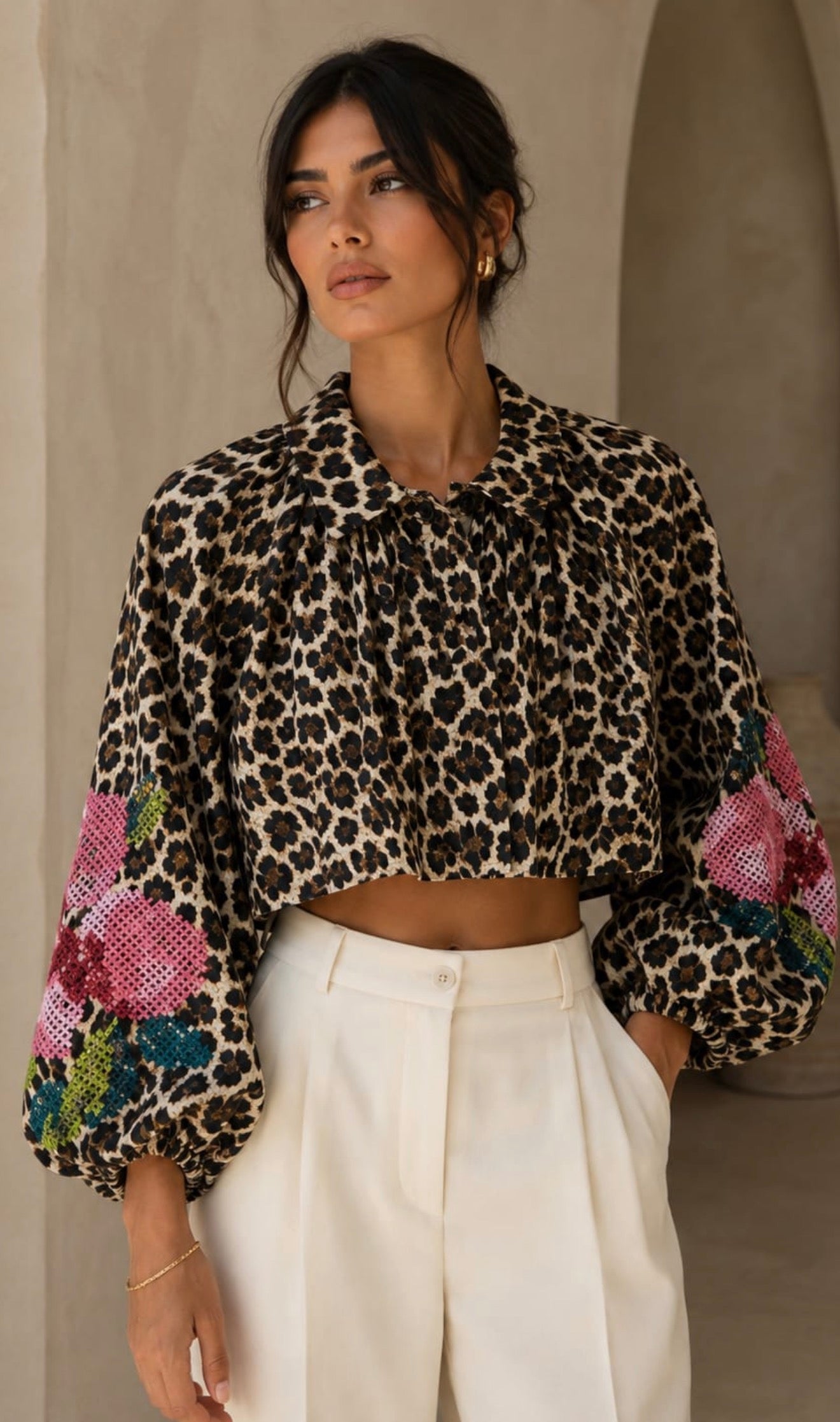 Stunning leopard print zeta Otto shirt, Ashley