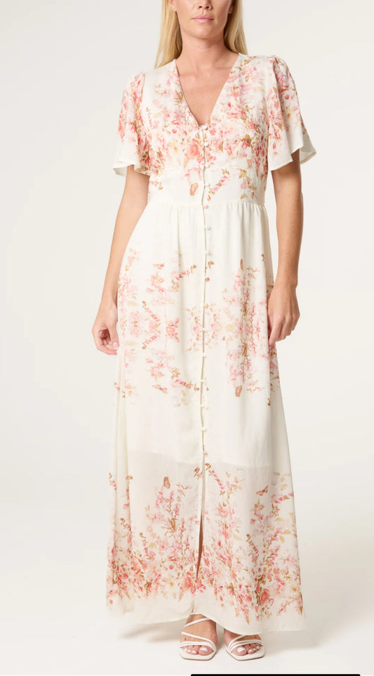 Stunning button through cotton dress, Jessica