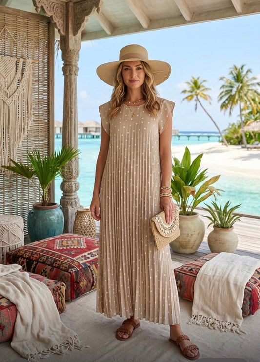 Pleated maxi dress Skye