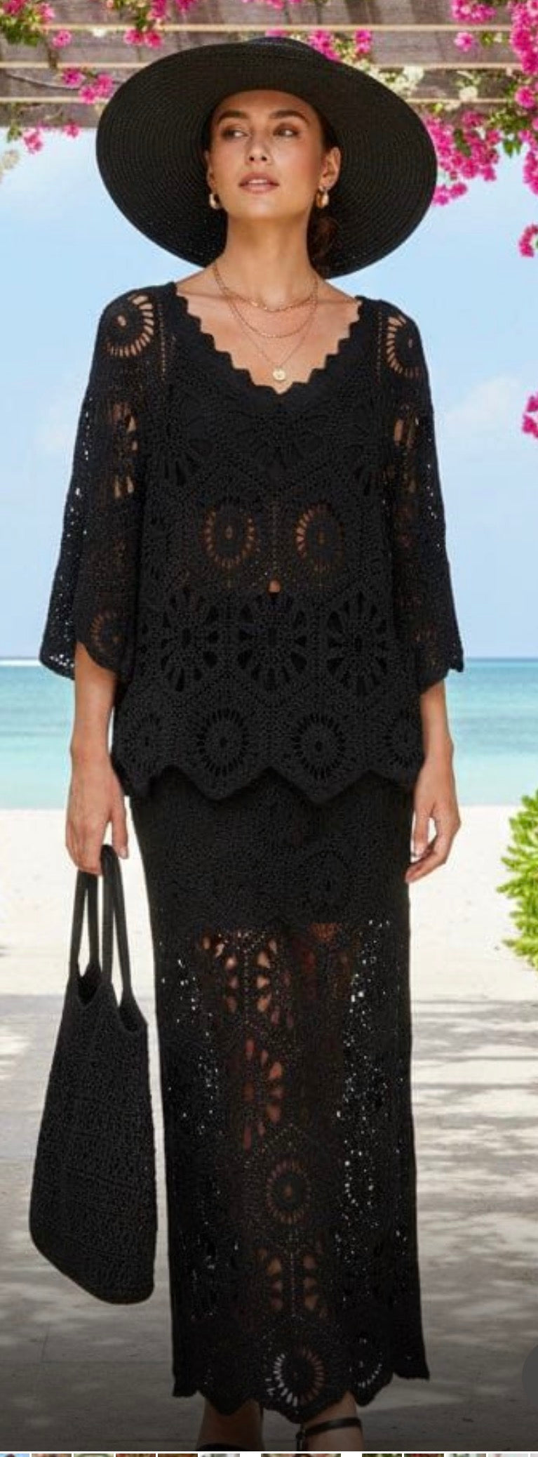 Stunning crochet skirt & top, Astrid