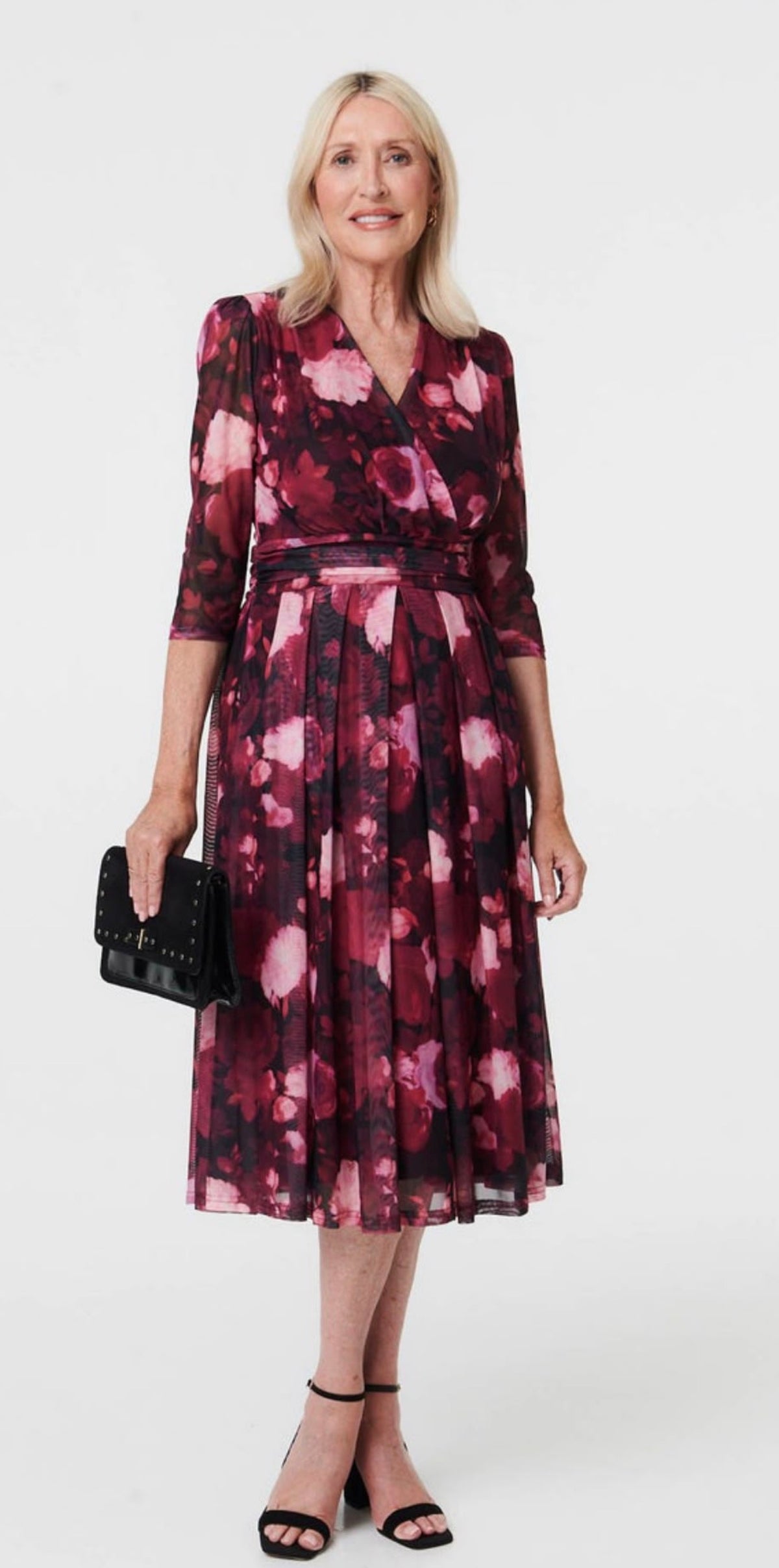 Stunning faux wrap occasion dress, Bella