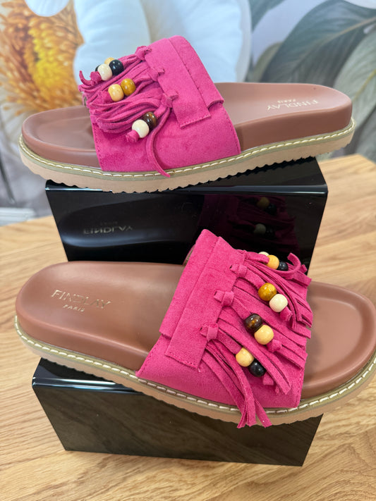 Pink beaded sliders, Primrose