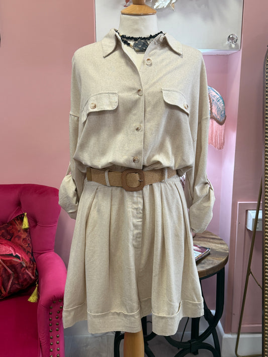 Linen mix playsuit, Torver