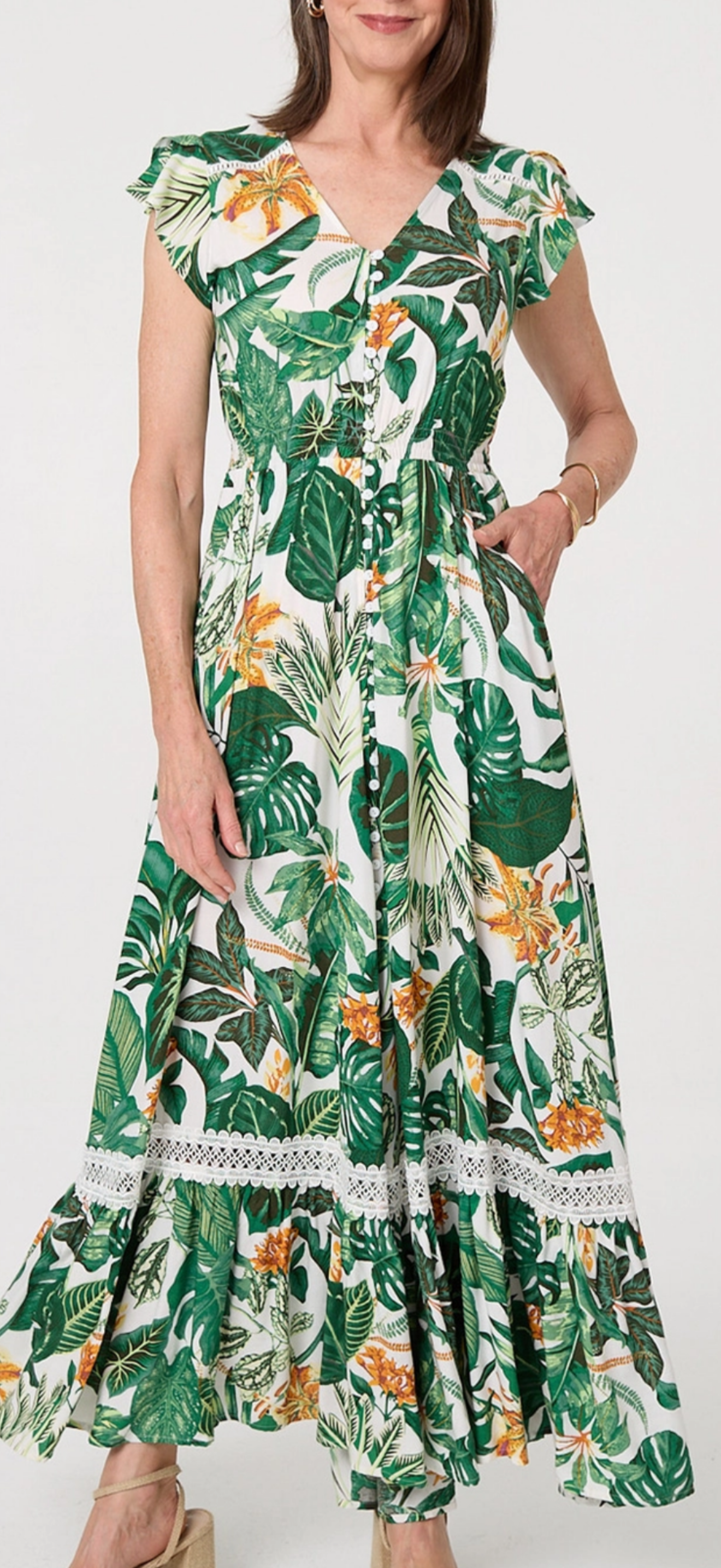 Gorgeous botanical dress, Sable