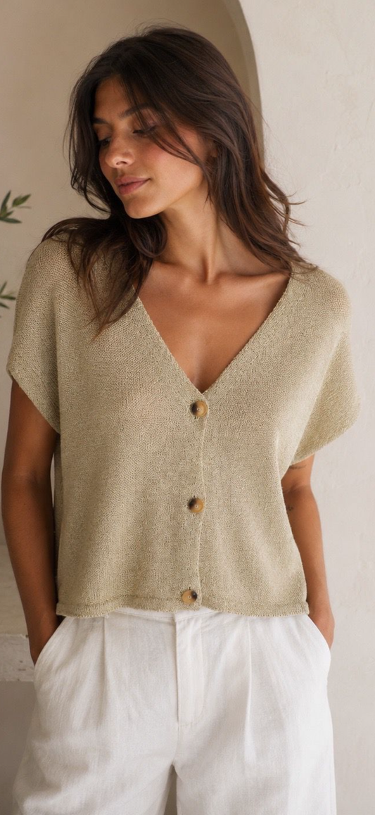 Stunning gold cardigan/top, Hawn