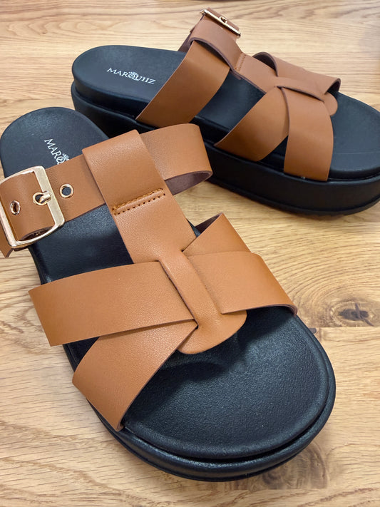 Lovely chunky sandals , Conker