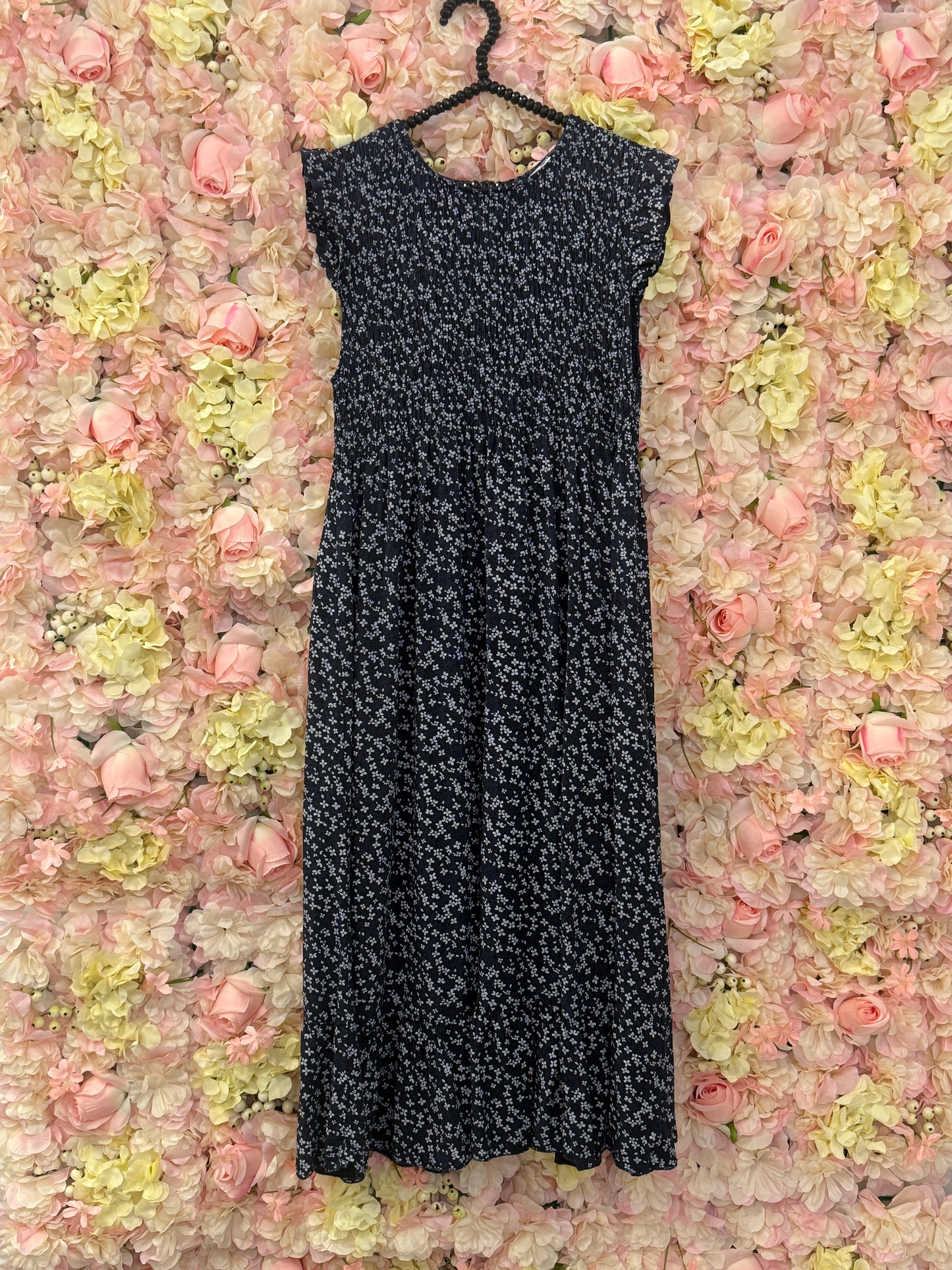 Navy ditsy dress