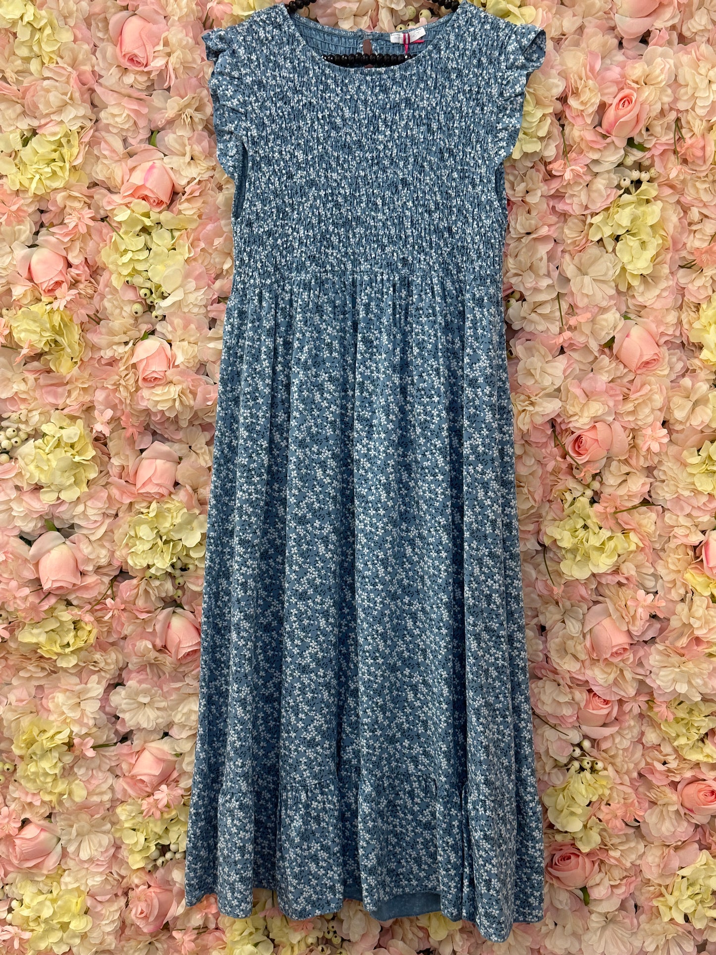 Denim blue ditsy dress