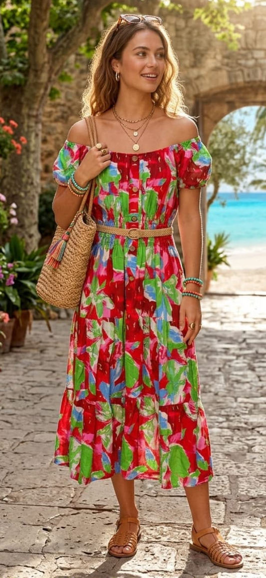 Lovely dress Ingrid red