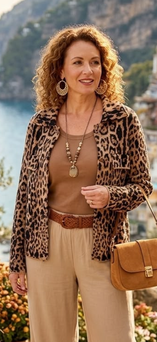 Stunning animal print cardigan/jacket, Elsa