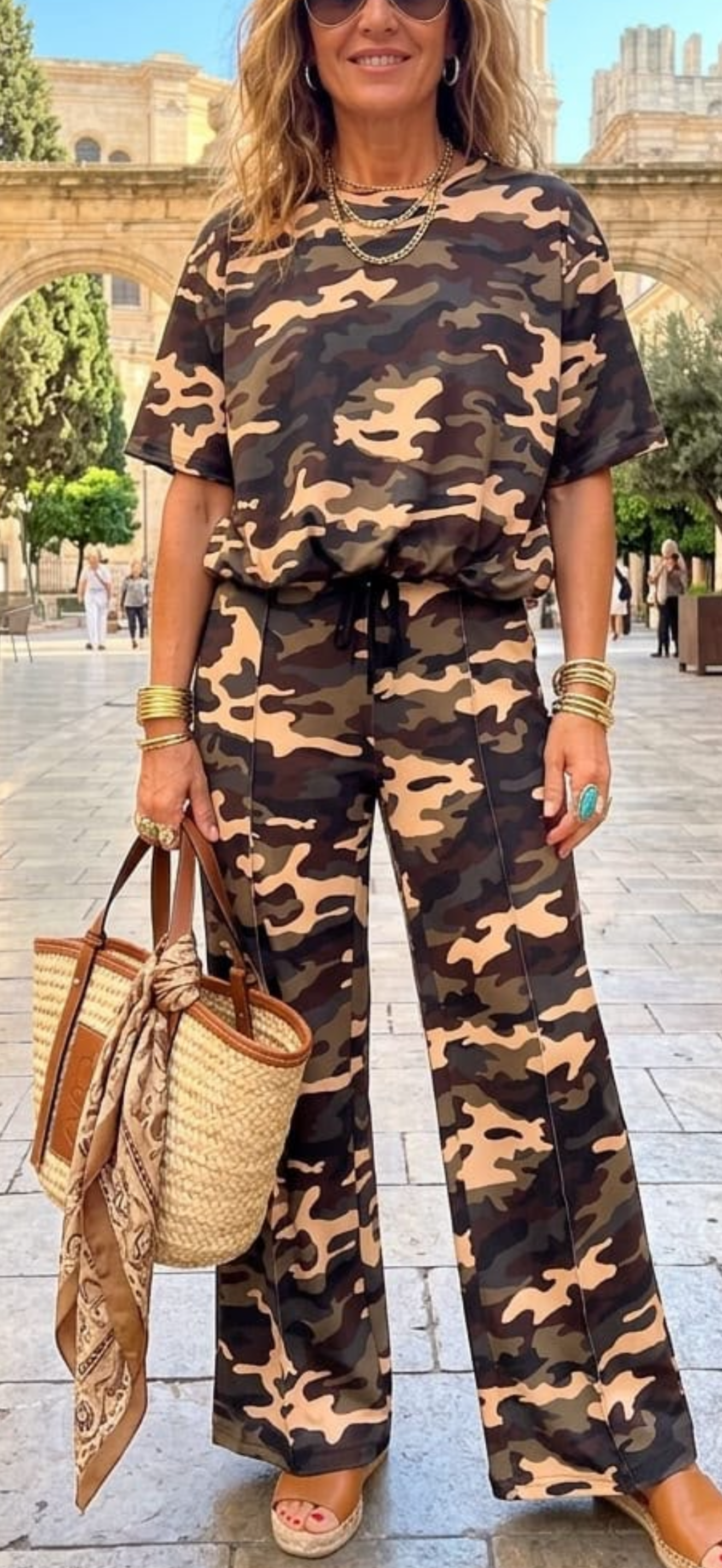 Stunning camo trousers in black, Elka
