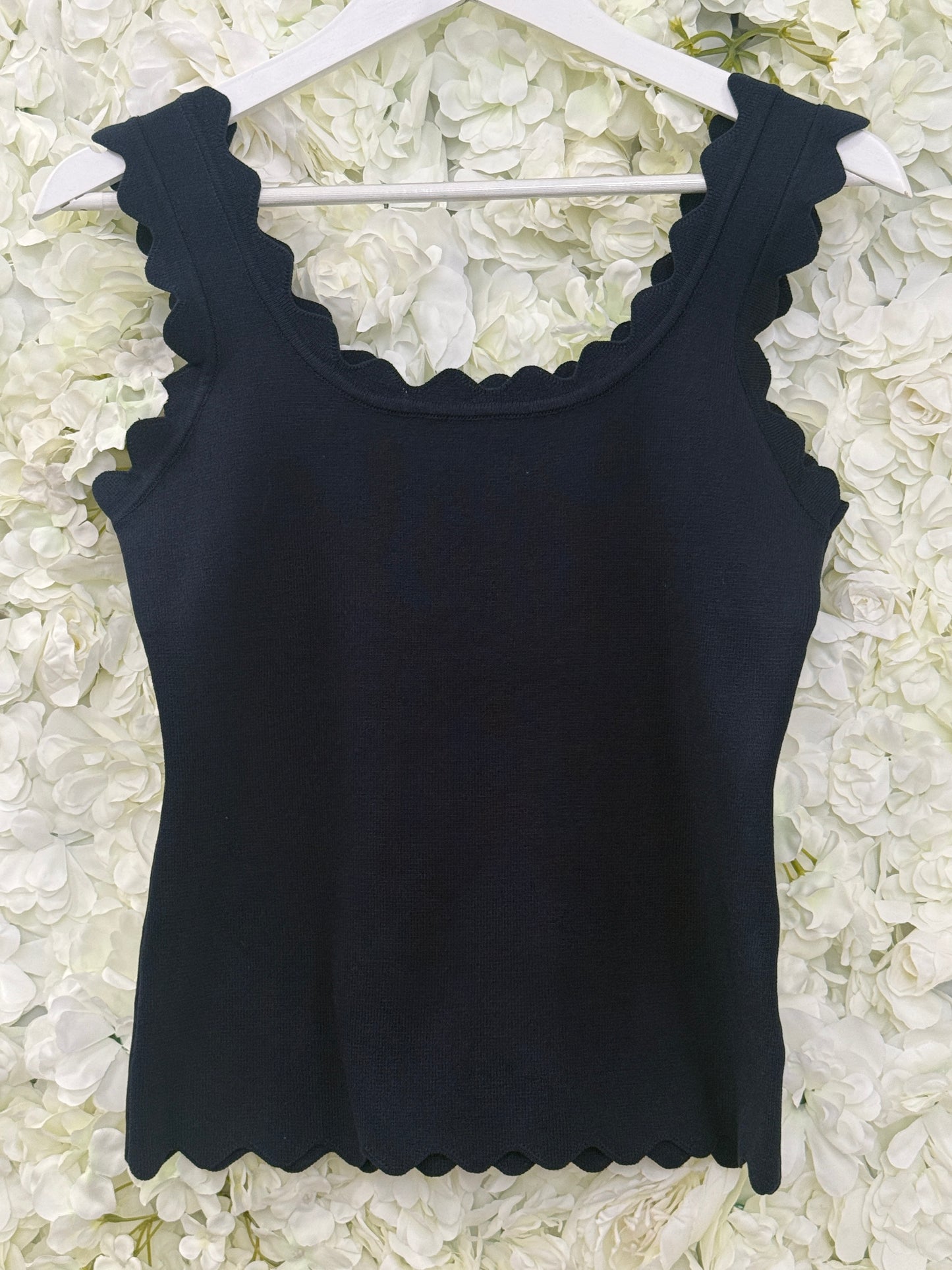Lovely zig zag vest in navy, Tamsin