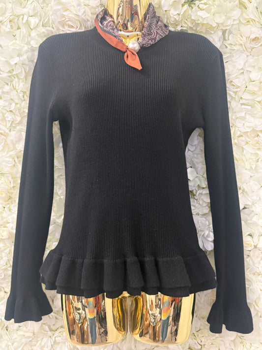 Beautiful jumper with magnetic scarf, Maddie black
