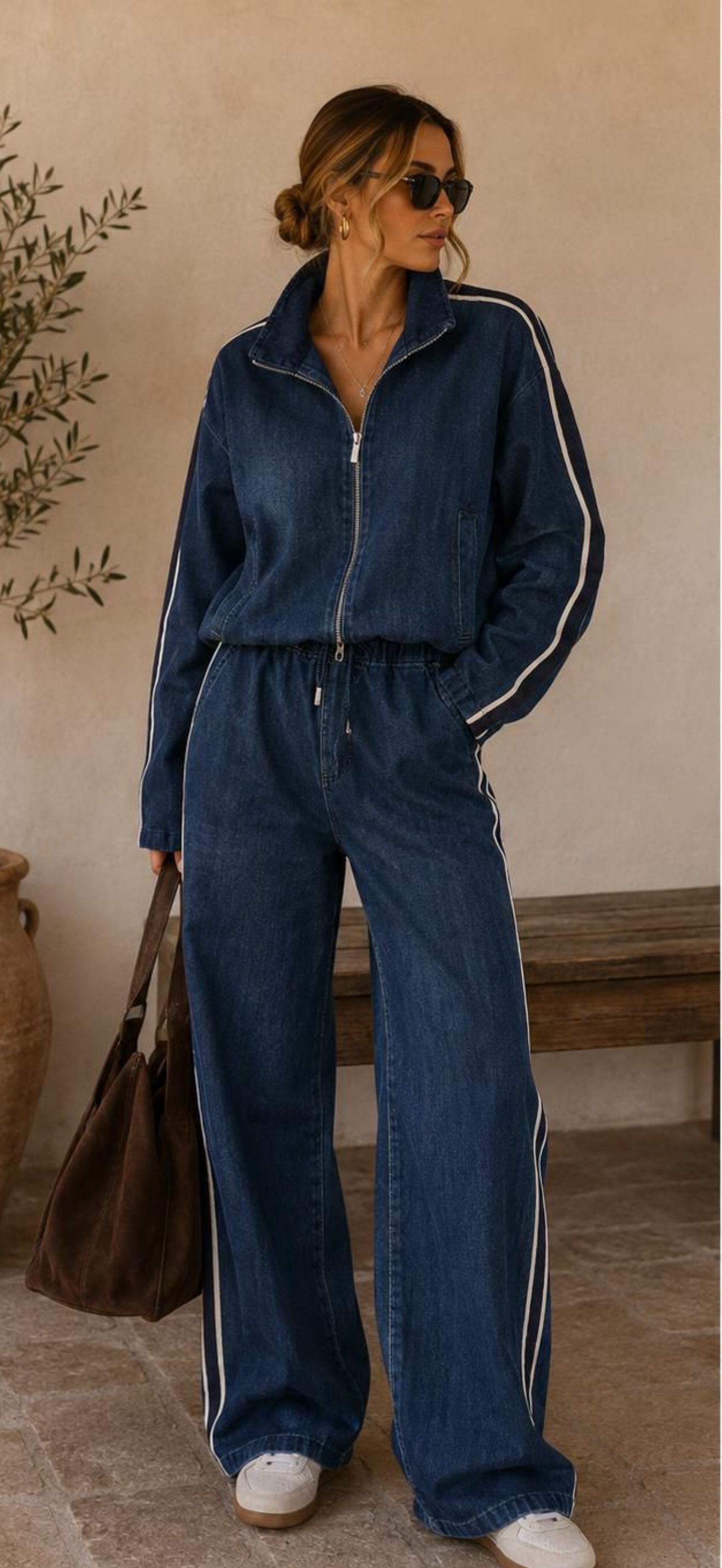 Stunning sporty denim set, Hunter
