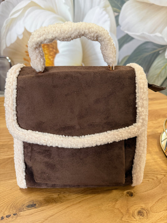 Lovely faux suede back pack, Hoppy