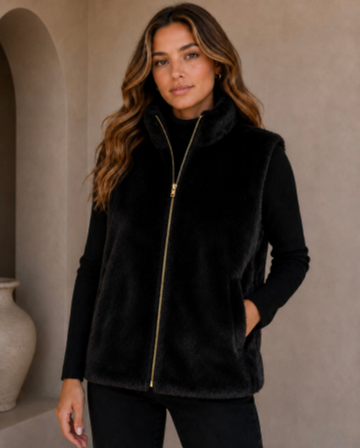Malissa J collection reversible gilet, Candy