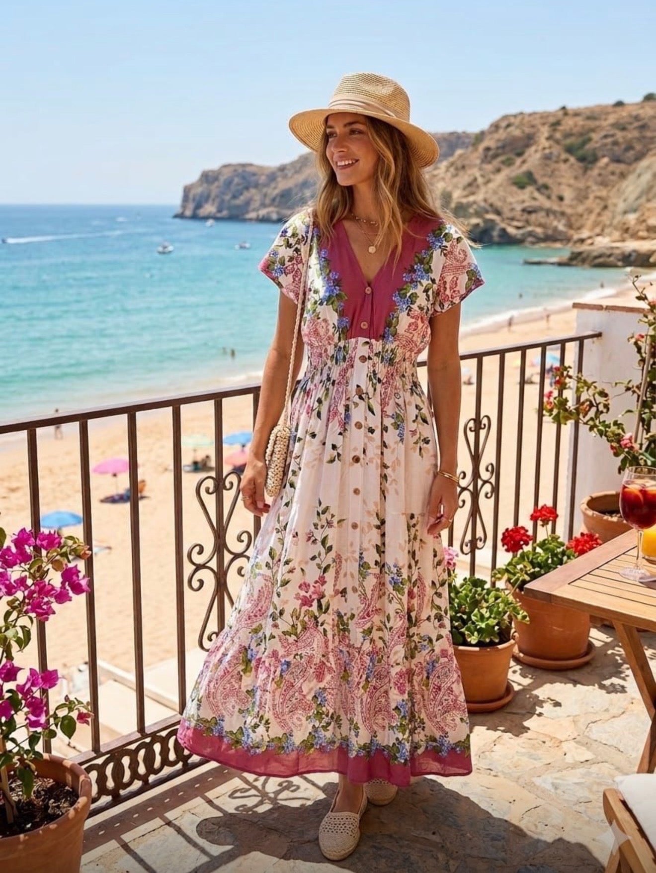 Irene stunning multi-floral dress