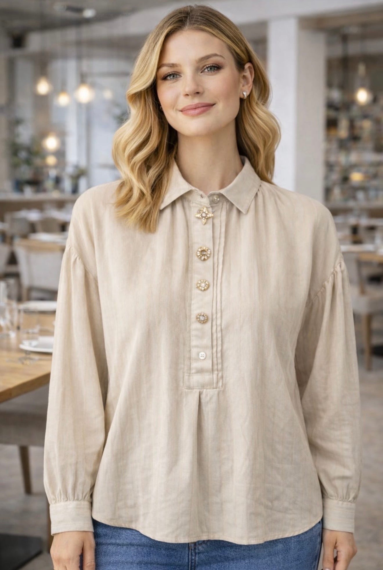 Oversized Linen
Seashell Shirt Shelby