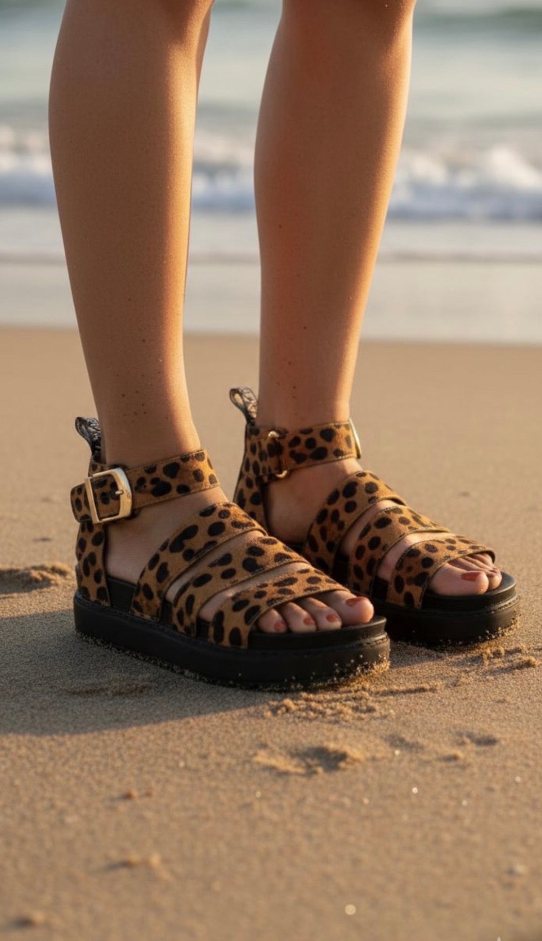 Leopard sandals tiger lily