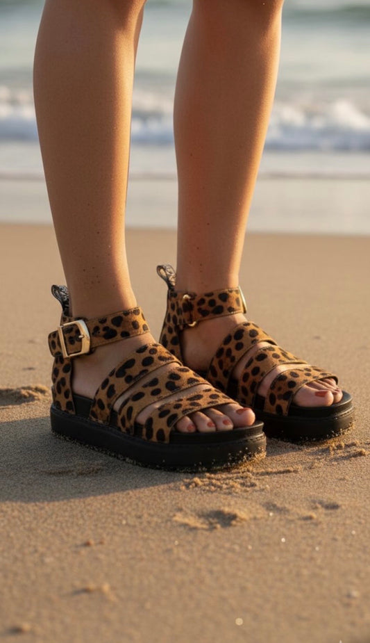 Leopard sandals tiger lily