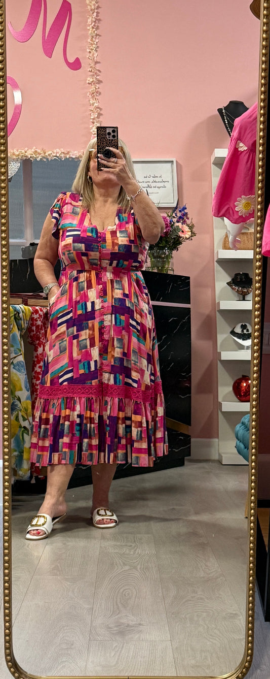 Pink midi dress Alice