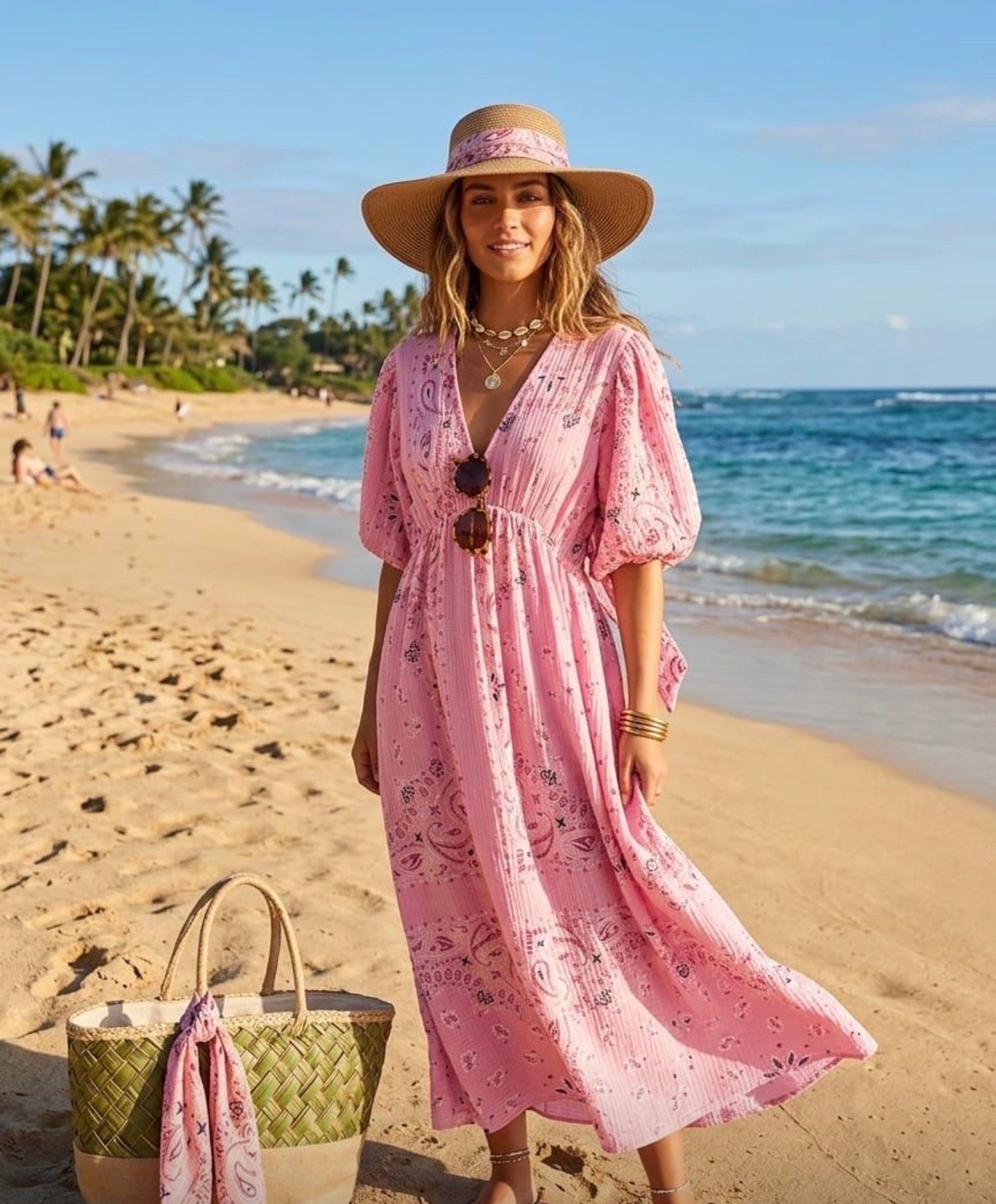 Pink summer dress river